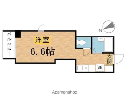 宮崎ビル[1R/20.7m2]の間取図