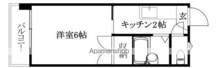 二宮桑原マンション[1K/19.7m2]の間取図