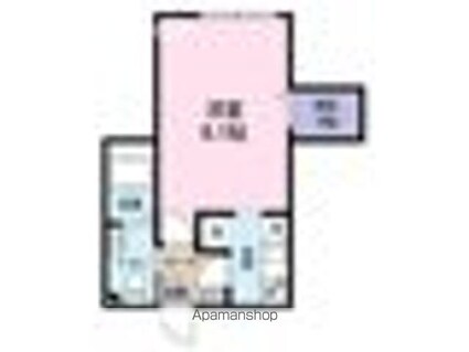東京都世田谷区弦巻２丁目[1K/26.6m2]の間取図