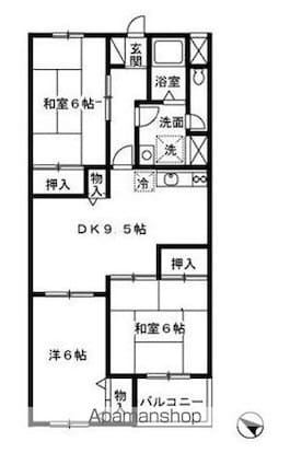 シルクトゥリーＡ[3DK/67.24m2]の間取図