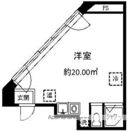 第６５オーナーズビル[1R/20m2]の間取図