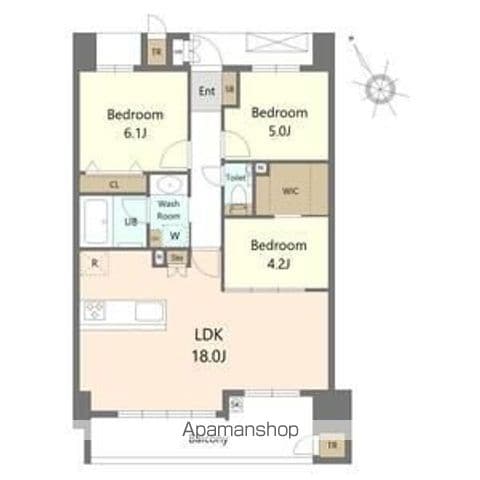 S−RESIDENCE愛宕SOUTHの間取り写真