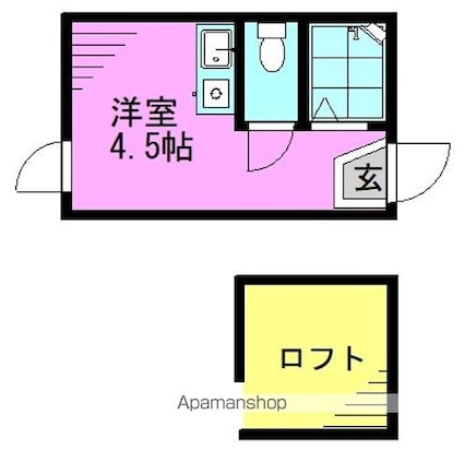 フェリスキッド[1R/9.9m2]の間取図