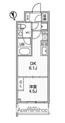 ＡＬＴＥＲＮＡ浅草[1DK/25.29m2]の間取図