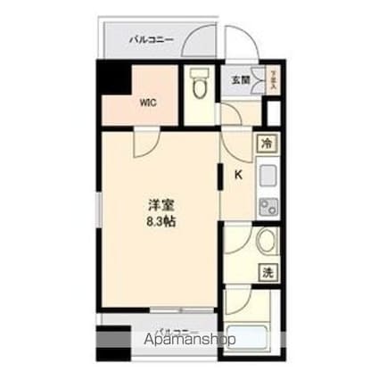 ヴィアーレ北目町[1R/31.4m2]の間取図