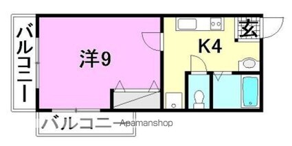 秋桜館[1K/29.16m2]の間取図