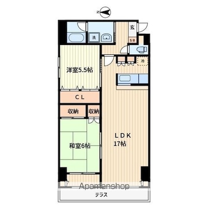 ガーデンクレス弐番館[2LDK/71m2]の間取図