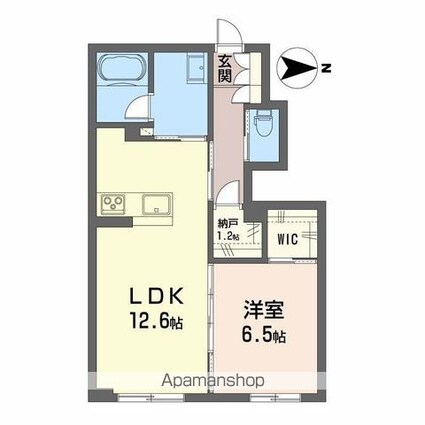 シャーメゾン椿[1LDK/48.74m2]の間取図