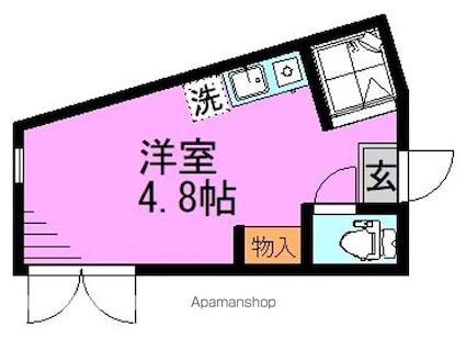 アーバンプレイス南阿佐ヶ谷ⅡＡ[1R/10.55m2]の間取図