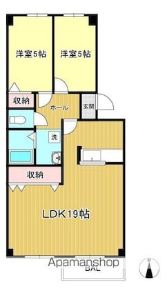 グリーンコーポ楢岡Ａ[2LDK/63.76m2]の間取図