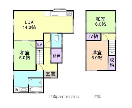 直川戸建（１１０４－３）[3LDK/84.43m2]の間取図