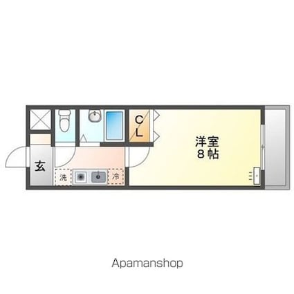 ＷＡＶＥ－Ｋ２[1K/22.96m2]の間取図