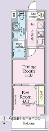 ＡＲＫＭＡＲＫ池袋本町[1DK/26.82m2]の間取図