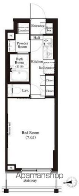 アーバンパーク江古田の森[1K/25.52m2]の間取図