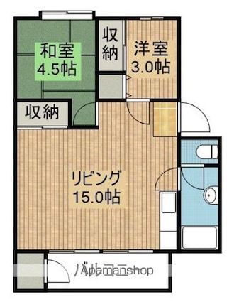 富士見町住宅２５号棟[2LDK/50.9m2]の間取図