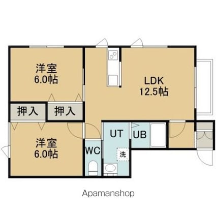 ビューアネックスⅡ[2LDK/54.8m2]の間取図