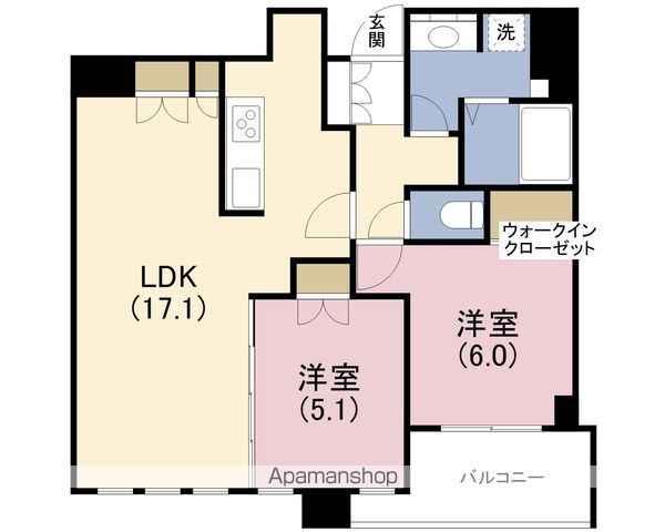 シティタワー大阪本町の間取り写真
