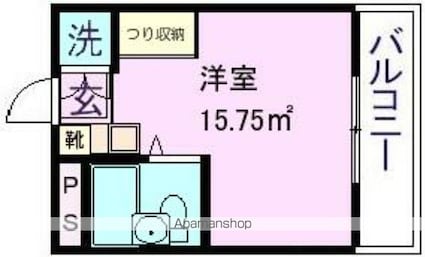 メゾンブロア[1R/15.7m2]の間取図