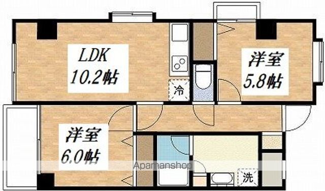 【立川市富士見町のマンションの間取り】