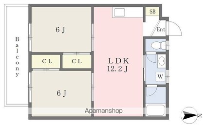 フレールいずみ[2LDK/49.8m2]の間取図