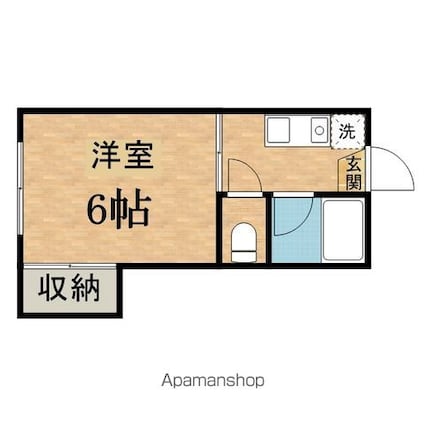 フォーブル須藤[1K/18.36m2]の間取図