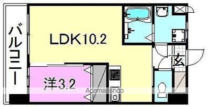 Ｍａｙｆａｉｒ鉄砲町Ｐｒｅｍｉｕｍ[1LDK/33.75m2]の間取図
