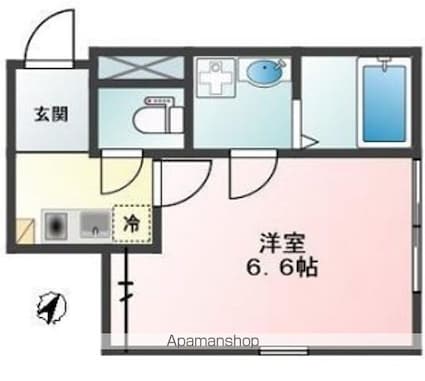 ＧＲＡＮＴ　ＨＯＭＥＳ上落合[1K/20.5m2]の間取図