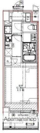ＳーＲＥＳＩＤＥＮＣＥ錦糸町パークサイド[1K/25.8m2]の間取図