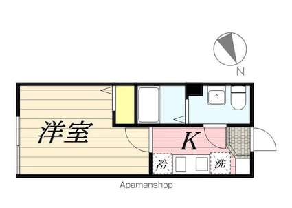 モダンアパートメント津田沼ＥＡＳＴ[1K/19.88m2]の間取図