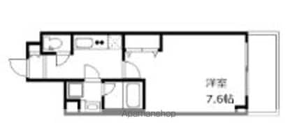 アンベリール大山ＷＥＳＴ[1K/25.79m2]の間取図