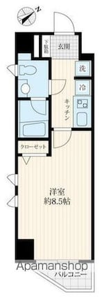 Ｌｏｇ門前仲町[1K/25.52m2]の間取図