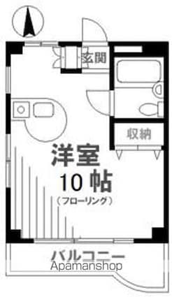 東京都武蔵野市境１丁目[1R/24m2]の間取図