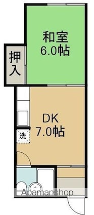 コーポ中村[1DK/28.15m2]の間取図