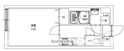 ＭＡＸＩＶ　ＣＩＴＹ大島[1K/25m2]の間取図