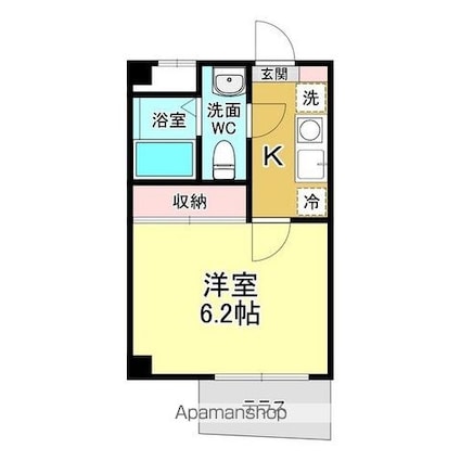 ＭＫＭ根岸[1K/20.34m2]の間取図