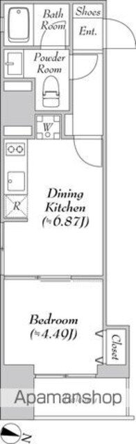 エルスタンザ神田須田町[1DK/29.02m2]の間取図