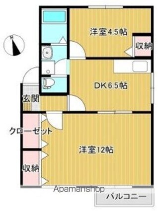 岡山県倉敷市老松町５丁目[2DK/52.01m2]の間取図