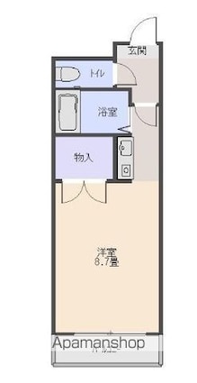 広島県福山市東吉津町[1R/24m2]の間取図
