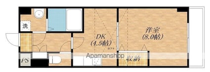 ロイヤルガーデン弐番館[1DK/31m2]の間取図