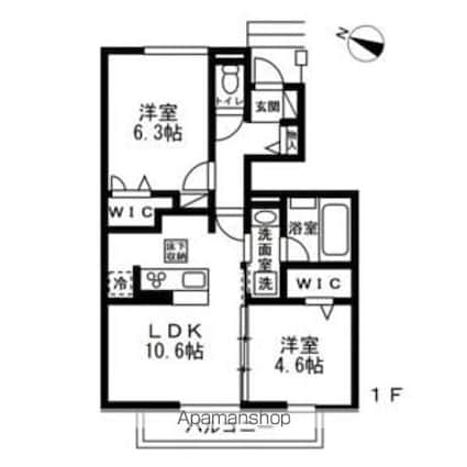 ミルヴィラージュ[2LDK/50.91m2]の間取図