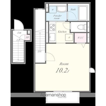 サンライズ　ガーデンⅡ[1R/33.2m2]の間取図