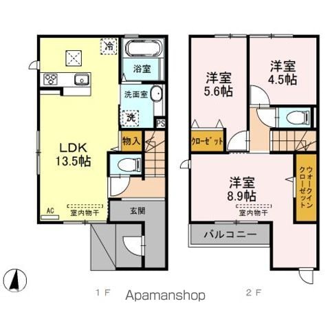 DーROOM賀茂 弐番館の間取り写真