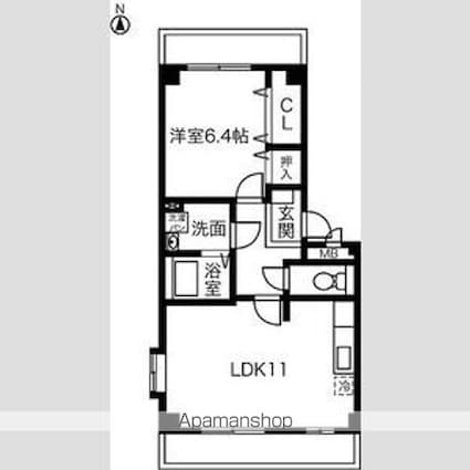 エトワール桜Ａ[1LDK/43.6m2]の間取図