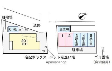 ひなたプレイス[2LDK/58.6m2]の配置図