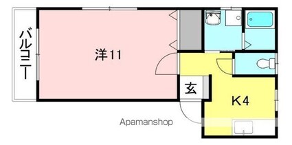 グランシャリオ南斎院[1K/36.47m2]の間取図