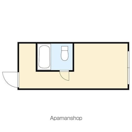 松山学生会館[1R/12.42m2]の間取図