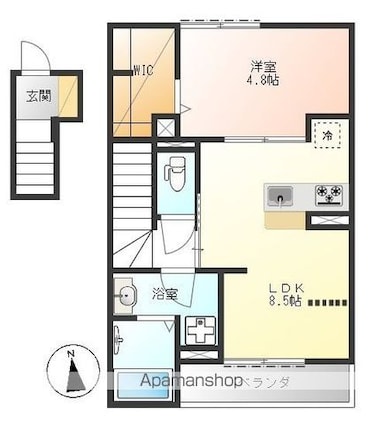 東京都府中市府中町１丁目[1LDK/40.11m2]の間取図