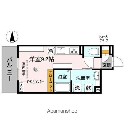 ＤーＬｕｃｅ寄合町（ディールーチェヨリアイマチ）[1R/25.22m2]の間取図