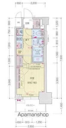 プレサンス上前津ディアシス[1K/21.66m2]の間取図