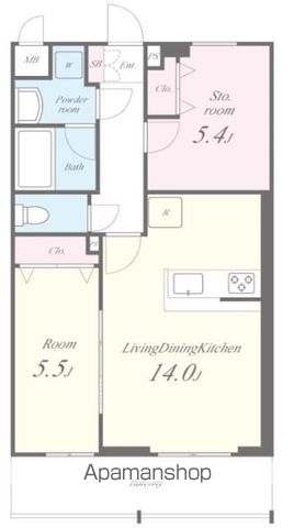 【府中市是政のマンションの間取り】